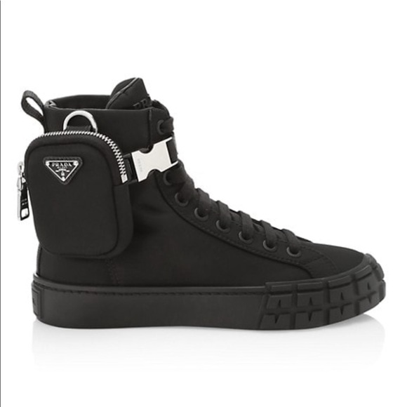 Prada, pocket hi-top sneakers (worn once!) - Picture 2 of 2